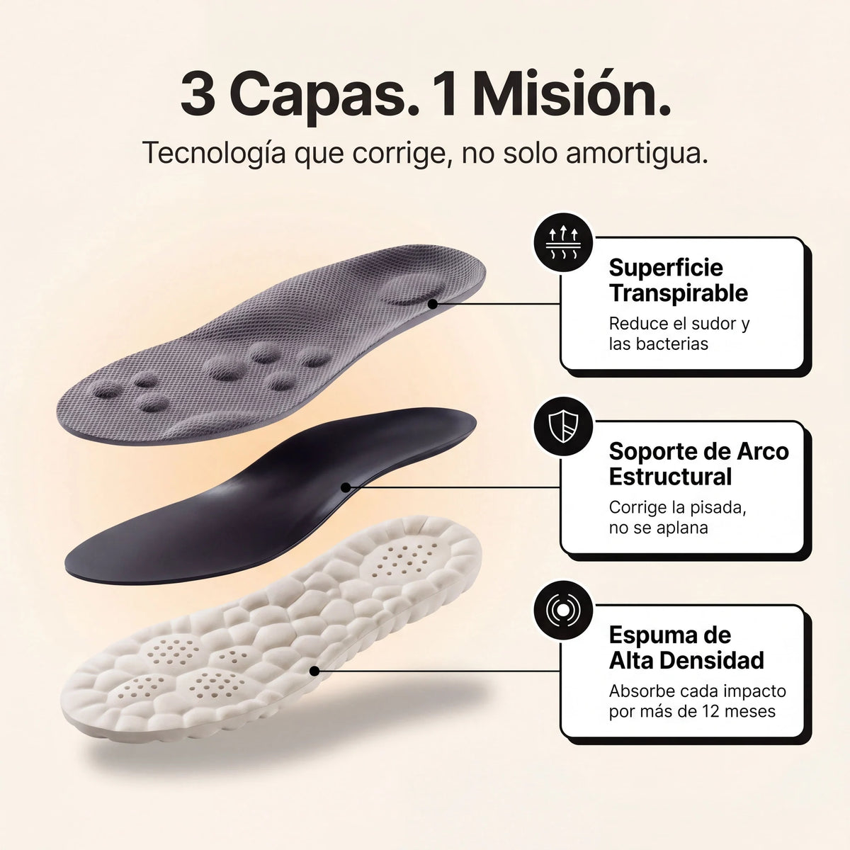 Plantillas Moovers Alivio Diario · Gris