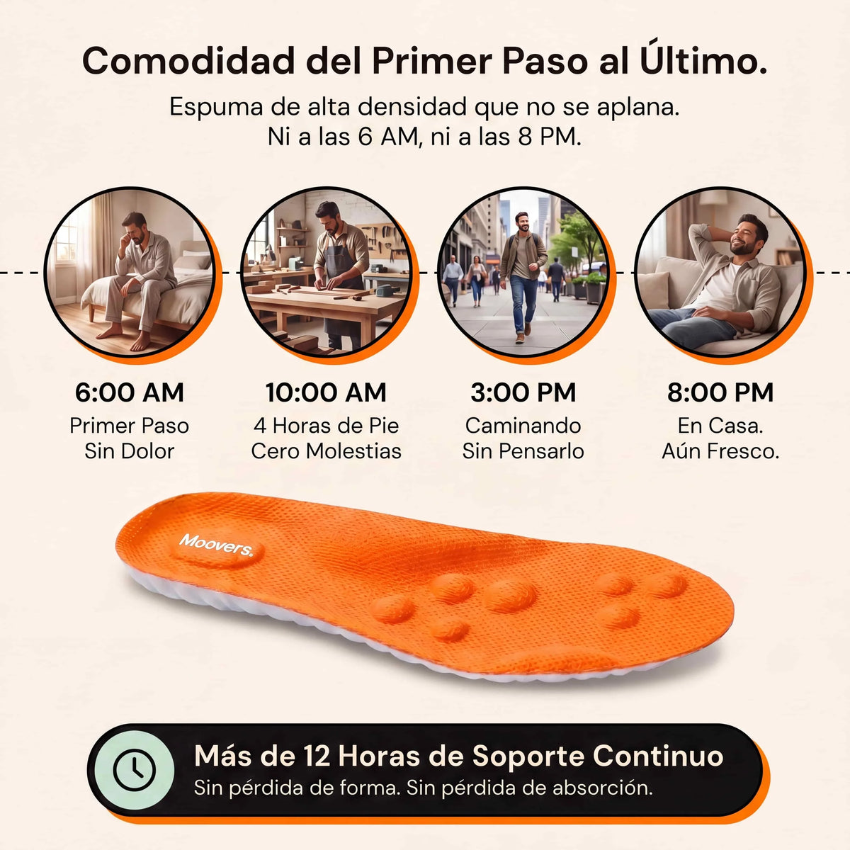 Plantillas Moovers Alivio Diario · Naranja